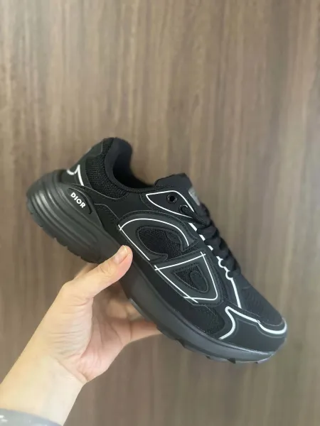 Dior B23 Black White Outline Sneakers Chunky Sneakers - 1