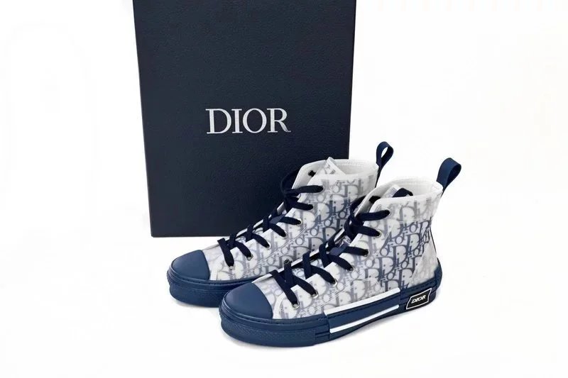 Dior B23 Oblique Print Black and White Sneakers - 13