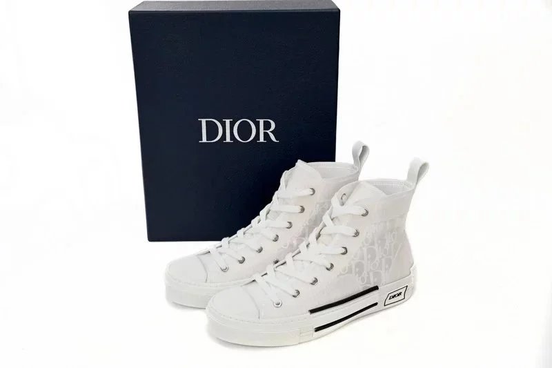 Dior B23 Oblique Print Black and White Sneakers - 7