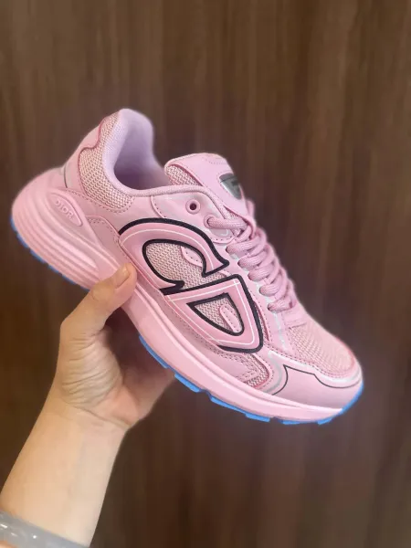Dior B23 Pink Mesh Sneakers - 1