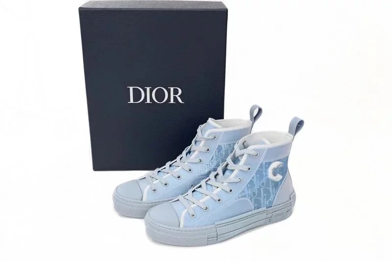 Dior B23 Oblique Print Black and White Sneakers - 14