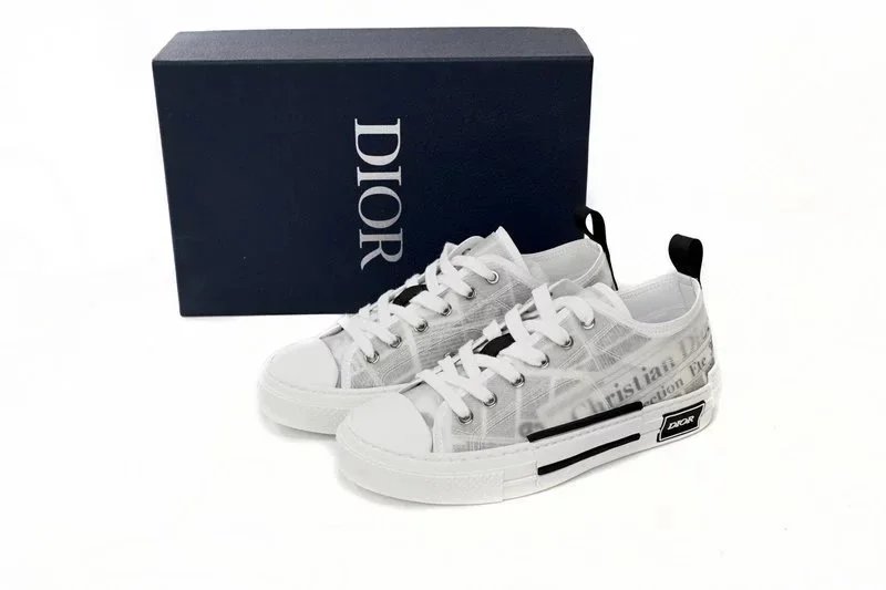 Dior B23 Oblique Print Black and White Sneakers - 5