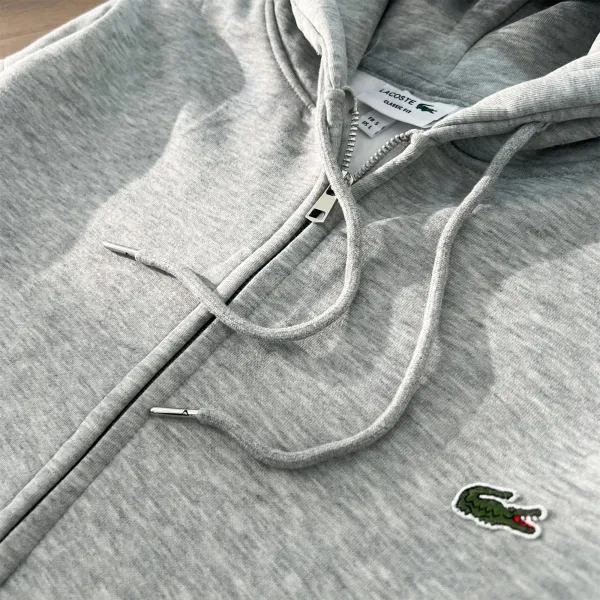 Lacoste Striped Crewneck Sweater Beige - 7
