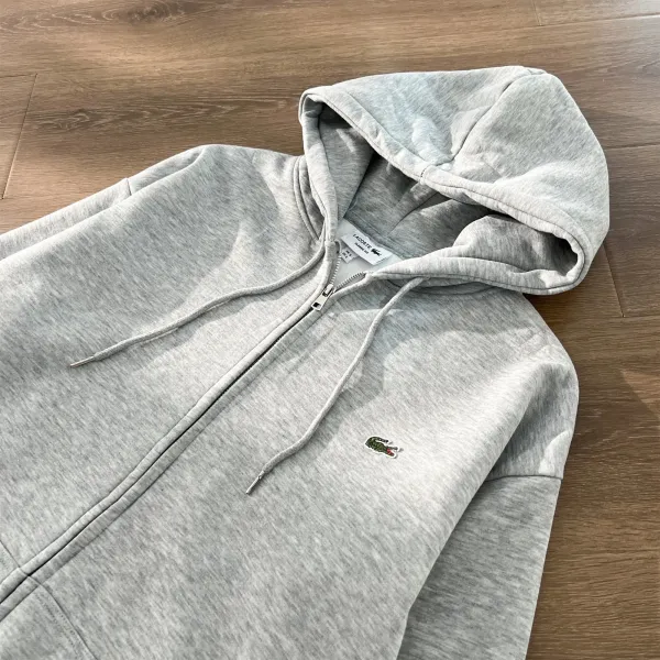 Lacoste Striped Crewneck Sweater Beige - 6