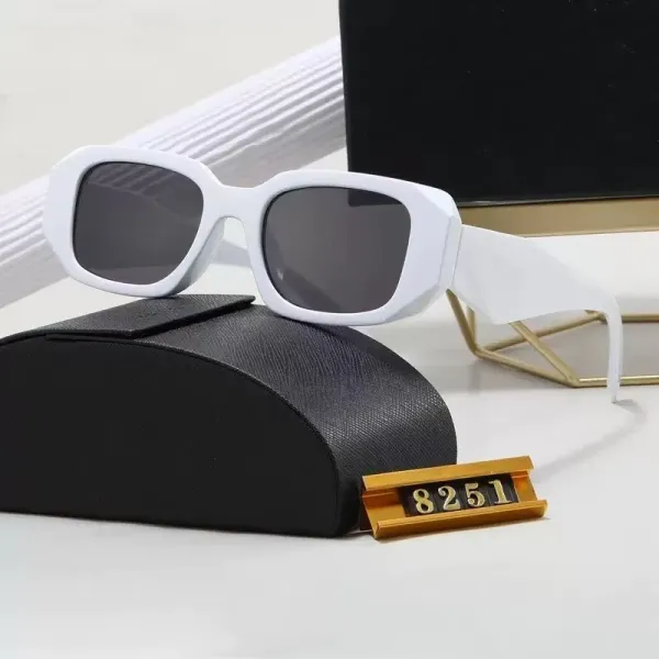 Prada Square Frame White Acetate Sunglasses - 3
