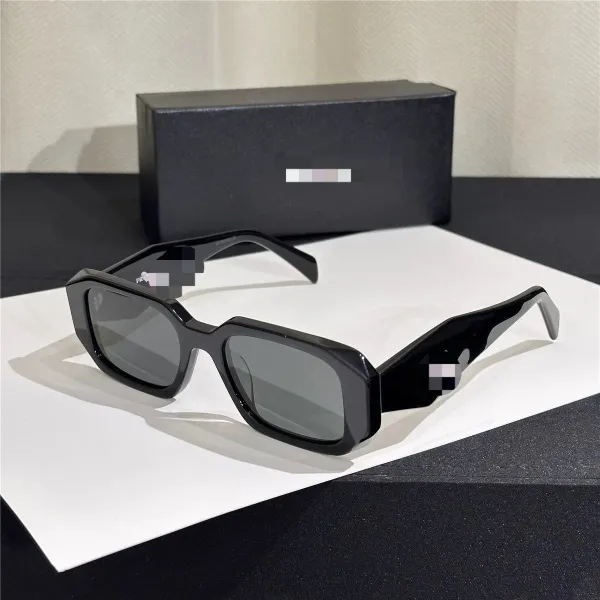 Prada Square Frame Black Acetate Sunglasses - 1
