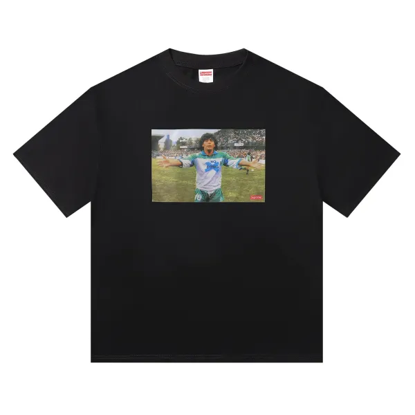 Supreme Maradona 'No Drug' Photo Tee Black T-Shirt - 1