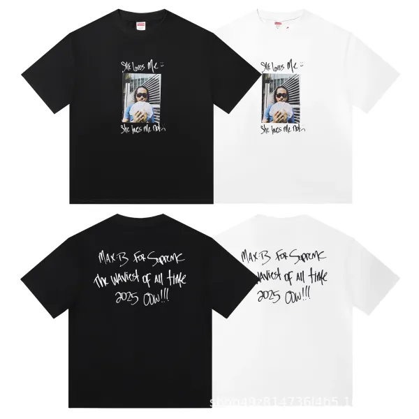 Supreme x Max B 'She Loves Me' Graphic T-Shirt Black/White - 1