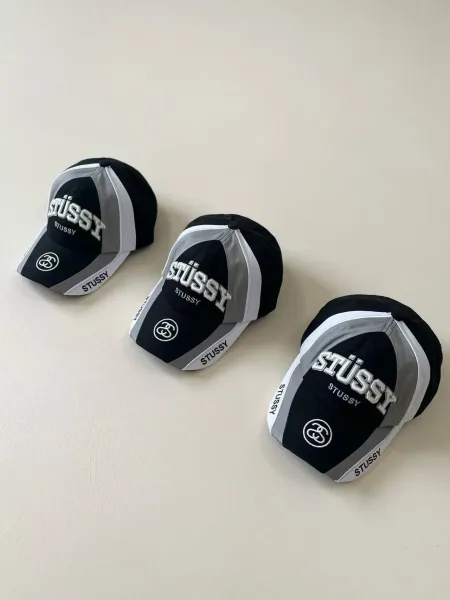 Stüssy Bold Logo Blue and Gray Baseball Cap - 16
