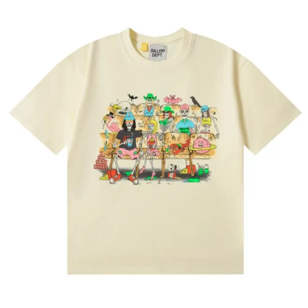 Gallery Dept. Skeleton Crew Beige T-Shirt - 1