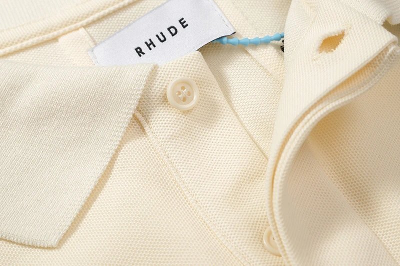 Design Polo Shirt Beige Oversized Short-Sleeve Polo Tops Polo - 4