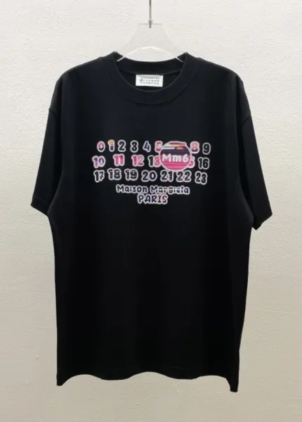 Maison Margiela MM6 Number Grid Black T-Shirt - 1