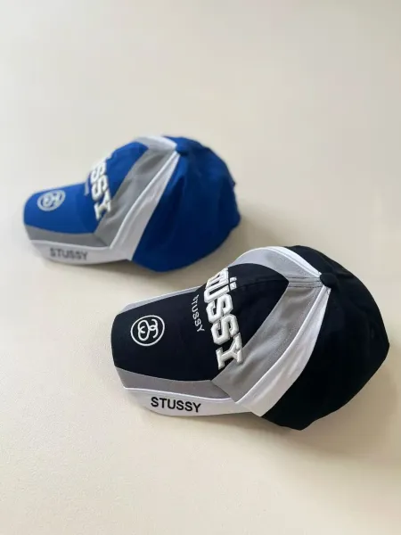 Stüssy Bold Logo Blue and Gray Baseball Cap - 18