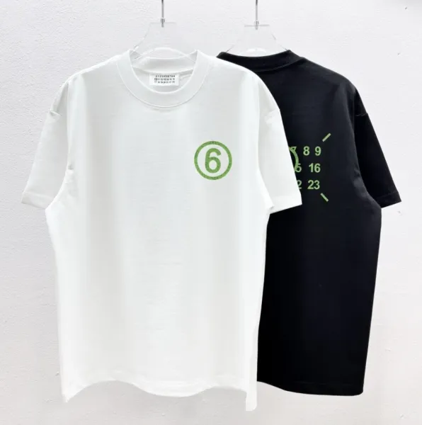 Design Abstract Numbered 'W' Graphic T-Shirt White - 11