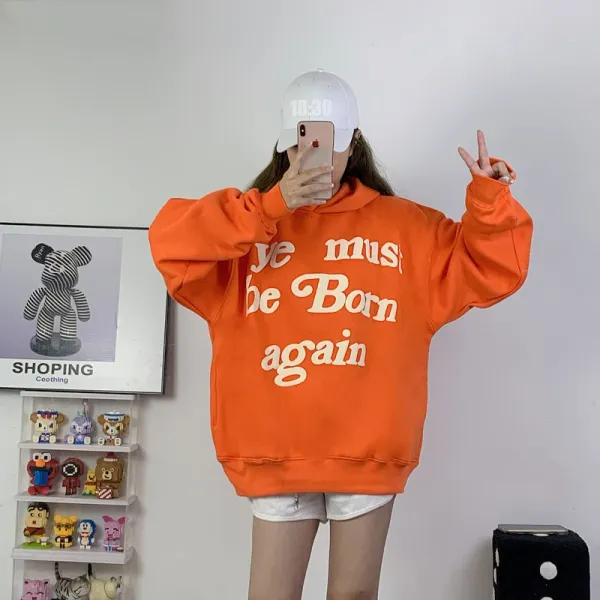 Ye Must Be Born Again Red Oversized Hoodie - 14