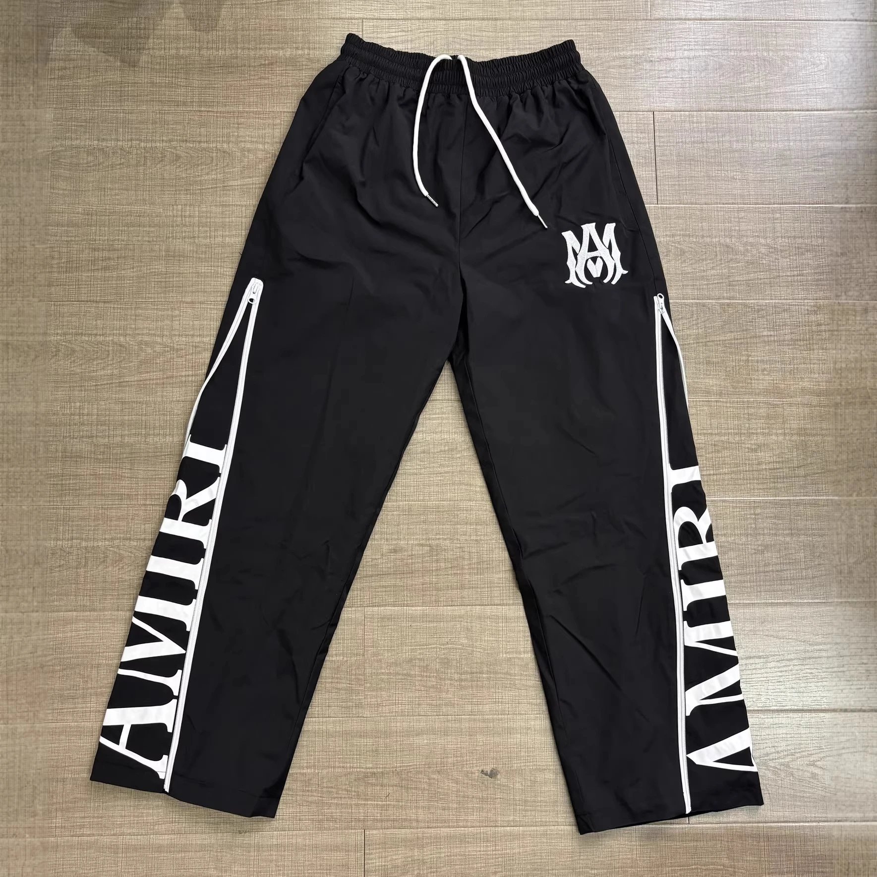 Amiri Logo Stripe Black Navy Beige Burgundy Track Pants