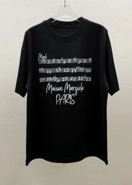 Maison Margiela MM6 Music Staff T-Shirt Black - 1