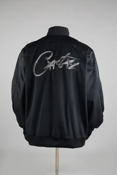 Celine Embroidered Velvet Bomber Jacket Black - 1