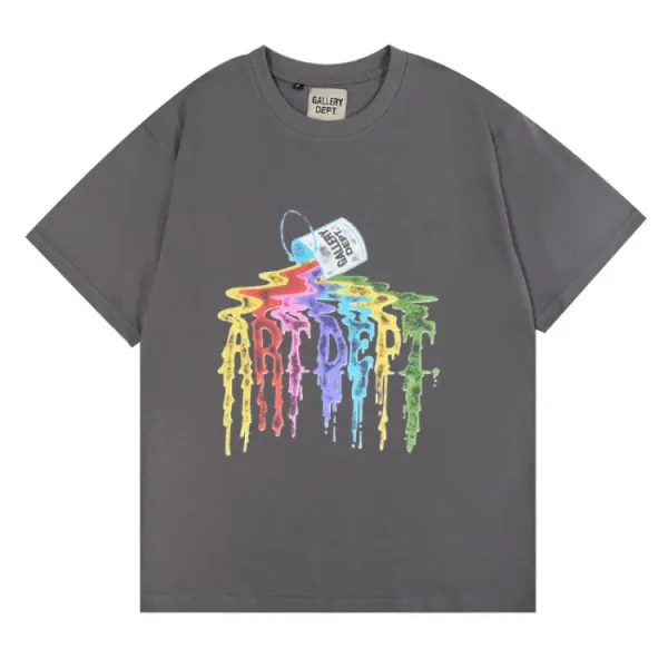 Gallery Dept Art Dept Paint Drip Graphic T-Shirt Gray - 1