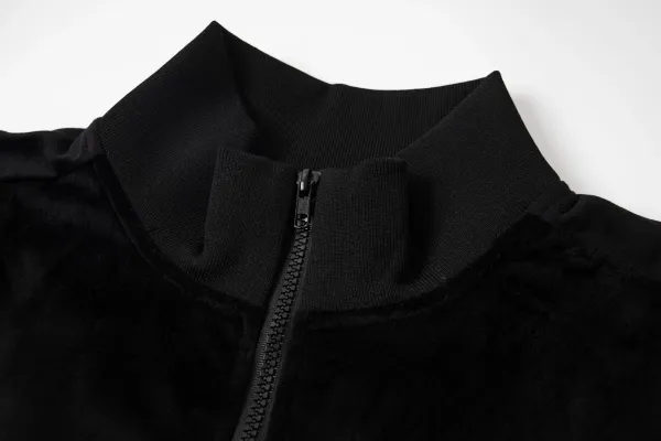 Celine Embroidered Velvet Bomber Jacket Black - 10