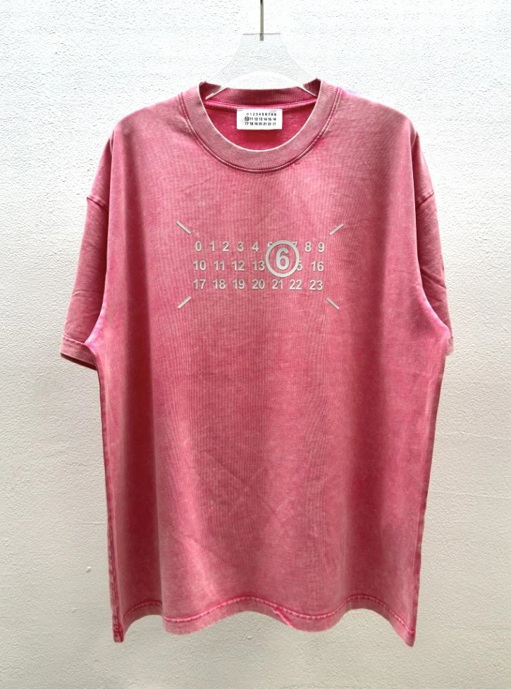 Maison Margiela Tabi Number 6 Washed Pink T-Shirt