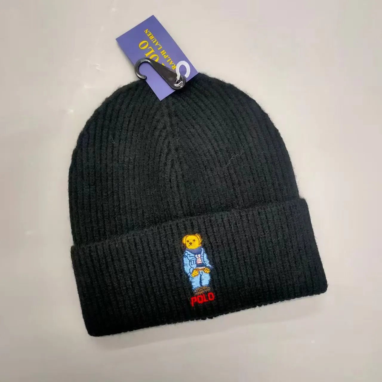 Ralph Lauren Polo Bear Beanie Black - 1