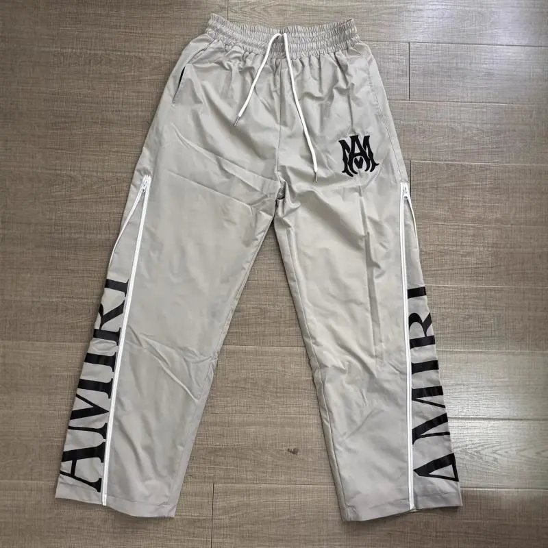 Amiri Logo Stripe Black Navy Beige Burgundy Track Pants