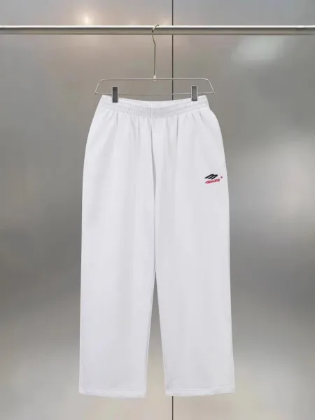 Balenciaga Logo-Embroidered White Sweatpants - 1