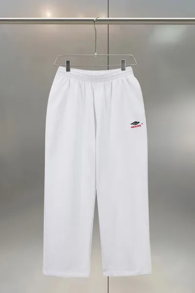 Balenciaga Logo-Embroidered White Sweatpants - 11