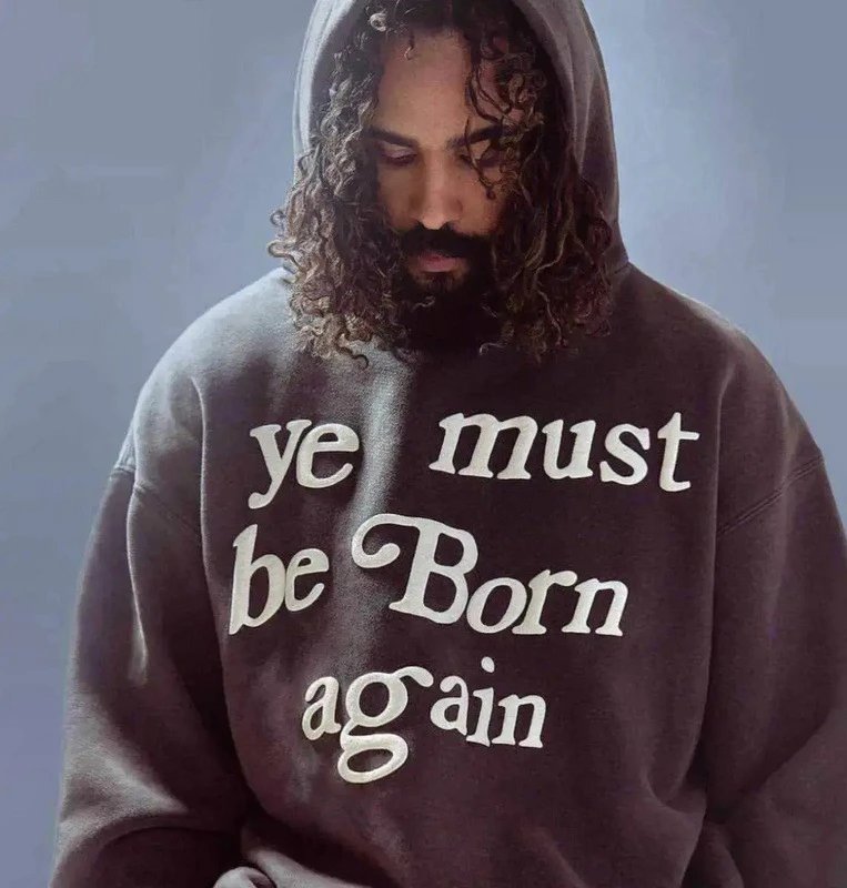 Ye Must Be Born Again Red Oversized Hoodie - 13