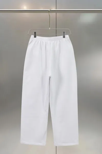 Balenciaga Logo-Embroidered White Sweatpants - 18
