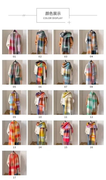 Acne Studios Checkered Gradient Scarf Multicolor Scarf Scarves - 5