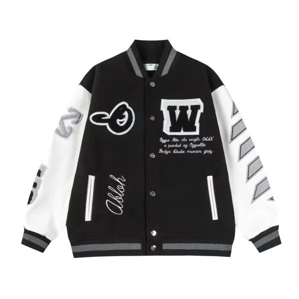 Off-White Varsity Jacket Black/White - 1