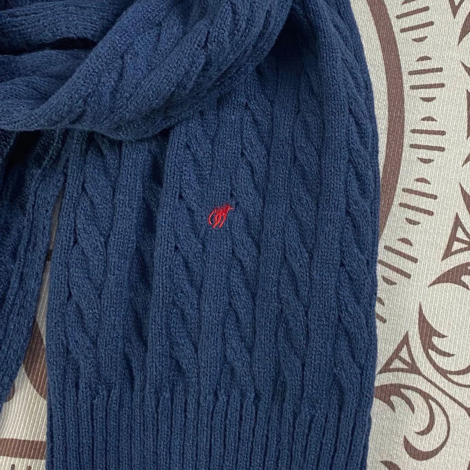 Polo Ralph Lauren Cable Knit Scarf Burgundy - 9