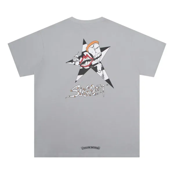 Chrome Hearts x SUGGEST Star Graphic Gray T-Shirt - 1