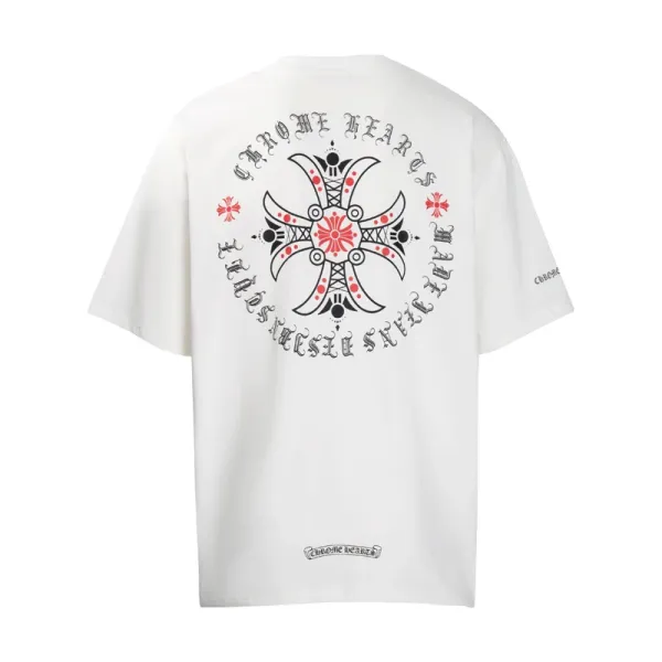 Chrome Hearts Cross印花白色宽松T恤 - 1