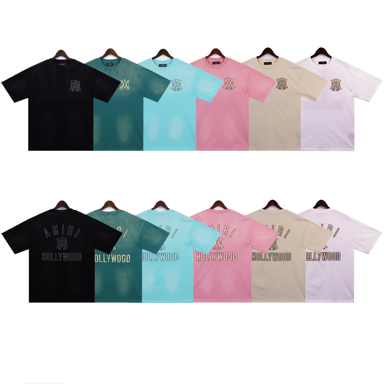 Amiri Hollywood Short Sleeve T-Shirt