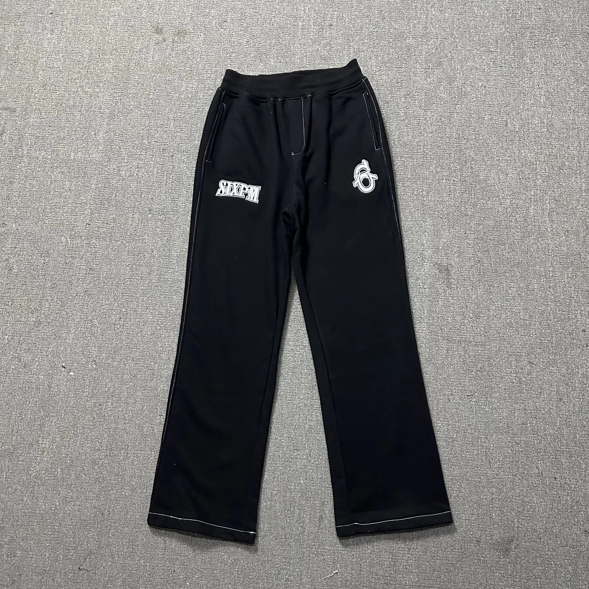 Embroidered Letter Hooded Fleece Sweatshirt and Pants Set photo 3