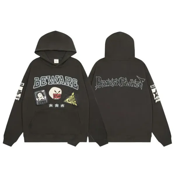 Broken Planet Heartless Love Hoodie Beige - 13