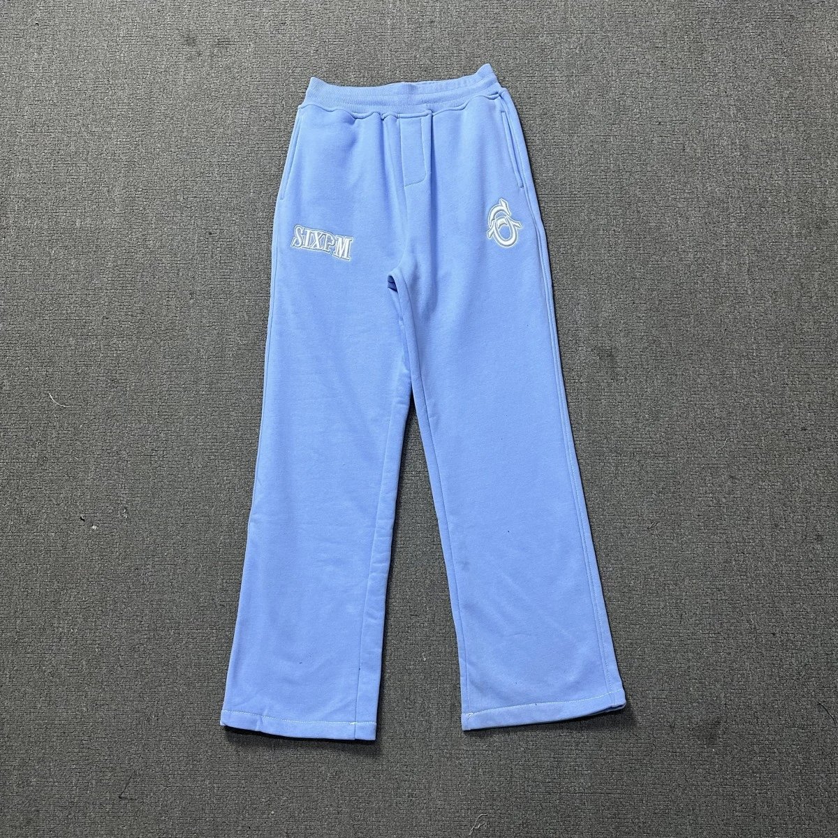Embroidered Letter Hooded Fleece Sweatshirt and Pants Set photo 5
