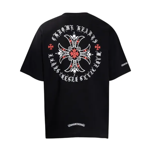 Chrome Hearts Cross Print Black Oversized T-Shirt - 1