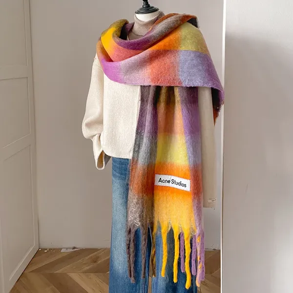 Acne Studios Gradient Cashmere Scarf Multicolor Shawl Scarves - 1