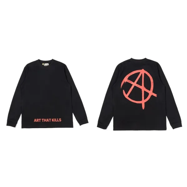 Art That Kills Anarchy Long Sleeve T-Shirt Black - 1