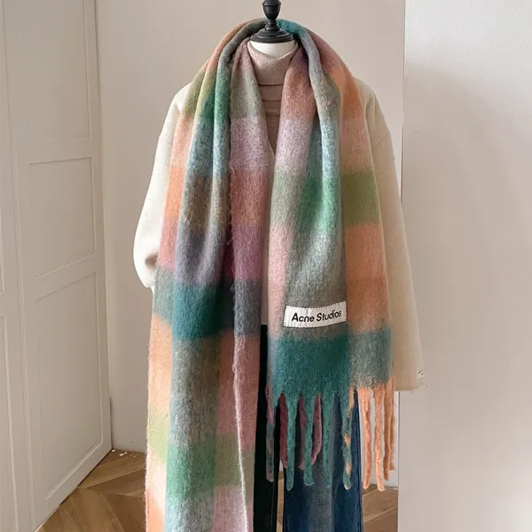 Acne Studios Plaid Cashmere Scarf Multicolor Scarf Scarves - 1