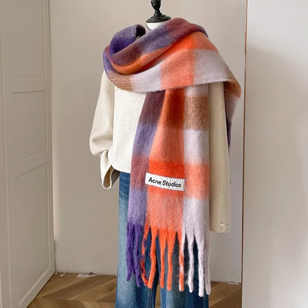 Acne Studios Plaid Wool Scarf Multicolor Scarf Scarves - 1