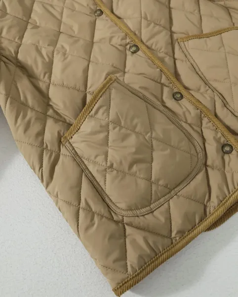 Ralph Lauren Quilted Diamond Stitch Jacket Army Green Outerwear - 24