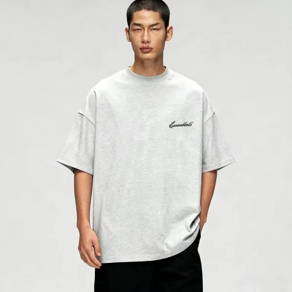 Fear of God Essentials Oversized Crewneck T-Shirt Gray - 1