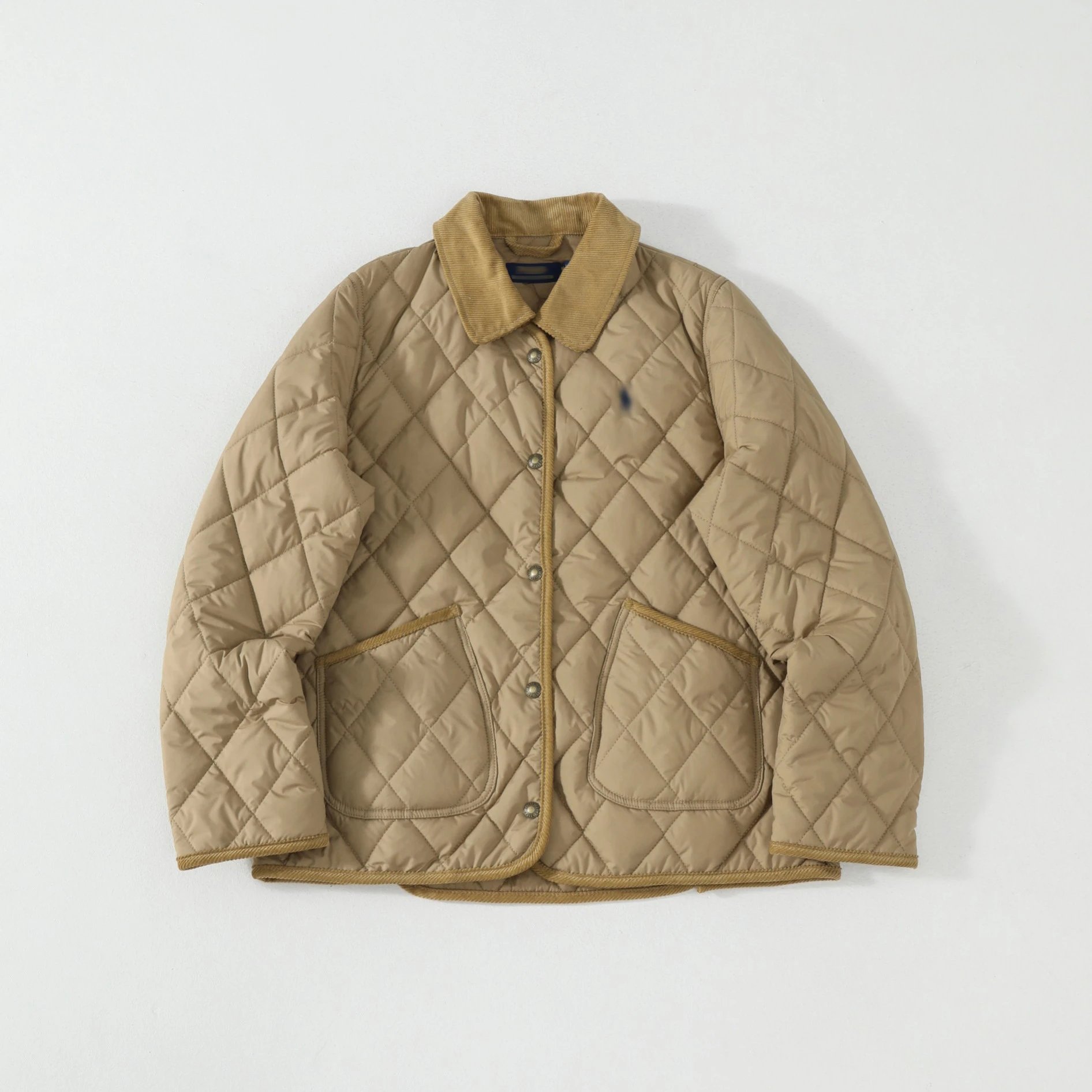 Ralph Lauren Quilted Corduroy Collar Jacket Beige Outerwear - 1