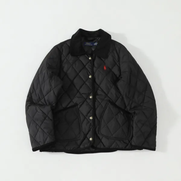 Ralph Lauren Quilted Diamond Stitch Jacket Army Green Outerwear - 16