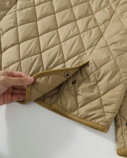 Ralph Lauren Quilted Diamond Stitch Jacket Army Green Outerwear - 25